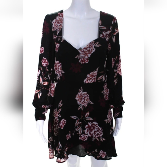 Cupcakes & Cashmere Black Floral Jaylyn Dress, Sz 8 , EUC - Picture 1 of 5